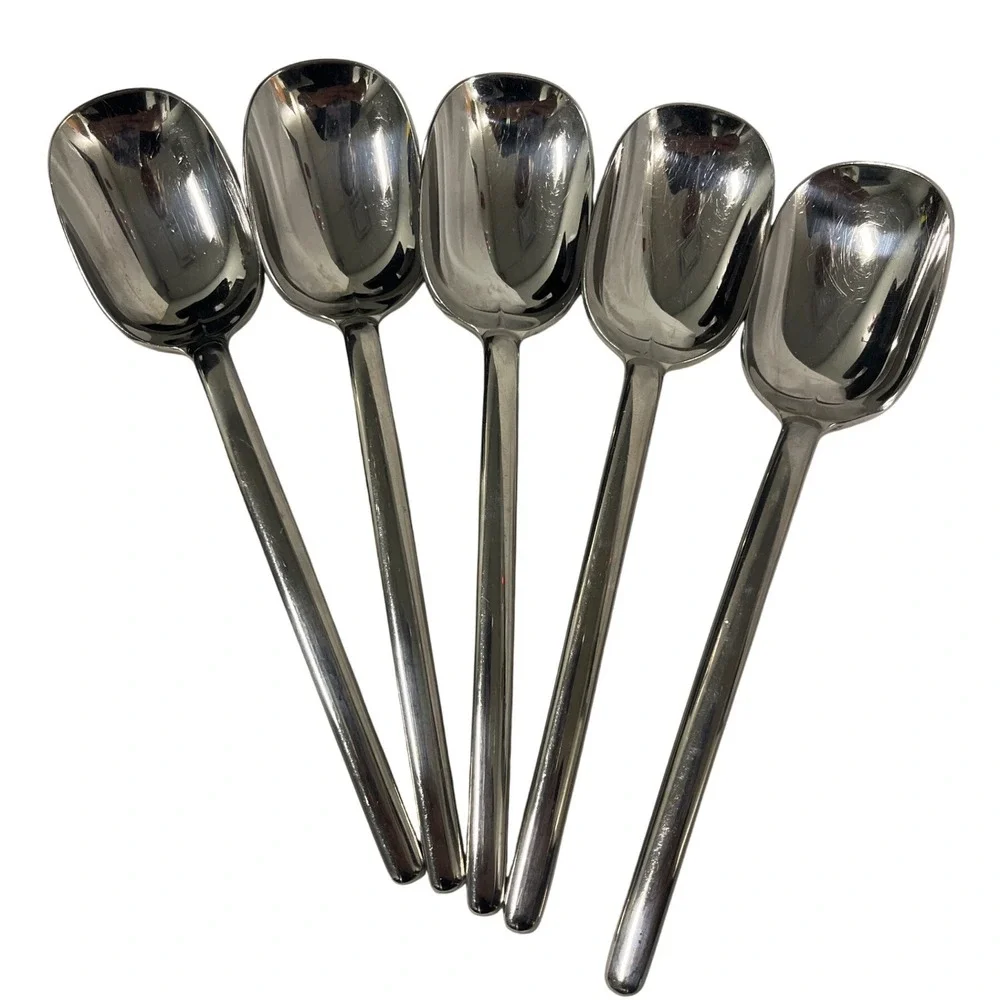 Mikasa ZENA Japan Soup Spoons Glossy 18/8 Stainless Steel ‎ 7-5/8